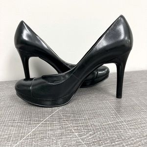 Marc Fisher Black Leather Heeled Shoes